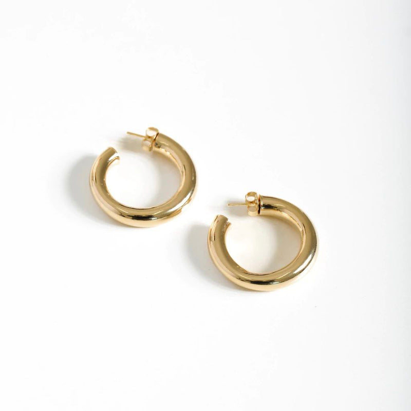 BRINCO ARGOLA TUBO OFFICE - OURO18K