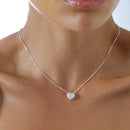 COLAR CORAÇÃO CRAVEJADO PRATA 925